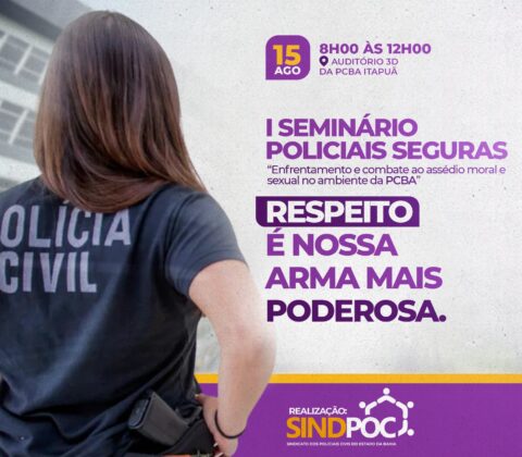 Imagem do post Sindpoc promove evento para debater sobre os casos de assédio moral e sexual na Polícia Civil