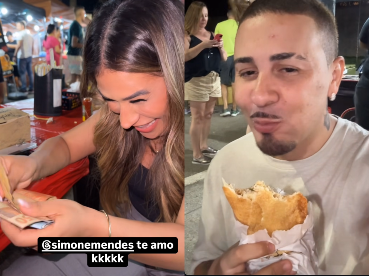 Simone Mendes gasta dinheiro do Programa Silvio Santos com pastel e diverte seguidores