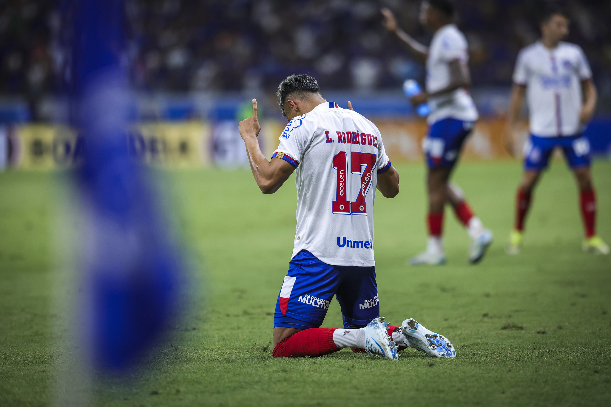 Lucho comemora gol e celebra ponto importante conquistado pelo Bahia