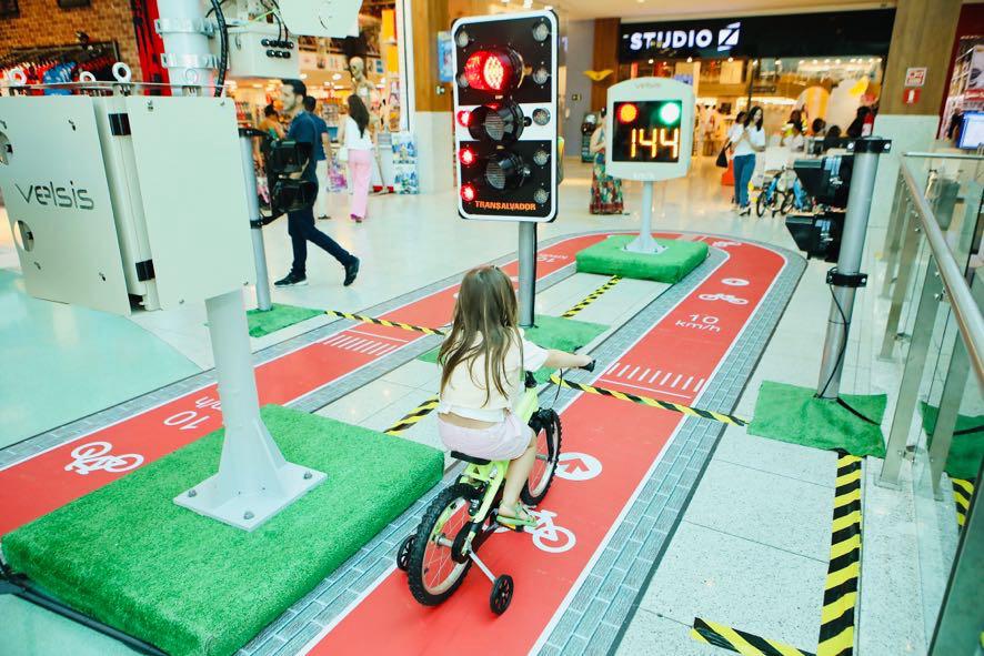 Minicircuito de Trânsito da Transalvador faz a alegria das crianças no Shopping Bela Vista, a partir deste sábado (12)