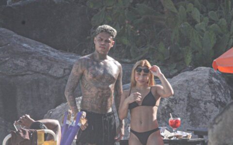 Imagem do post MC Cabelinho e Flávia Saraiva são flagrados em praia no Rio de Janeiro