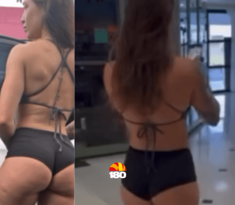 Imagem do post Modelo é expulsa de academia por usar short curto e divide opiniões na web