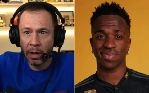 Imagem do post Tiago Leifert sobre Vini Jr não ter comparecido à Bola de Ouro: “deveria ter ido”