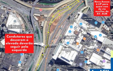 Imagem do post Trânsito é alterado na Avenida ACM a partir desta sexta (15)