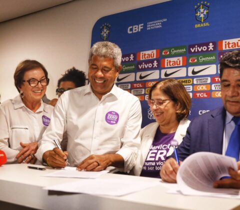 Imagem do post Compromisso pelo ‘Feminicídio Zero’ e protocolo ‘Não é Não’ são lançados durante jogo do Brasil na Fonte Nova