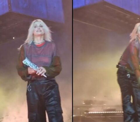 Imagem do post Veja a reação da nova vocalista do Linkin Park ao receber calcinha de fã