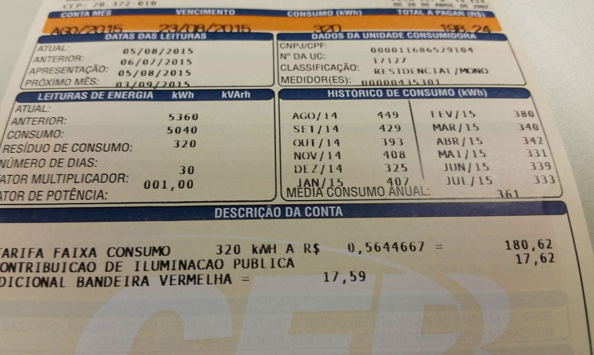 Contas de luz permanecem com bandeira tarifária vermelha em julho