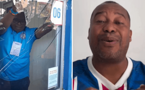 Imagem do post Influenciador dá soco em guichê da Fonte Nova e fere atendente; Bahia avalia expulsão