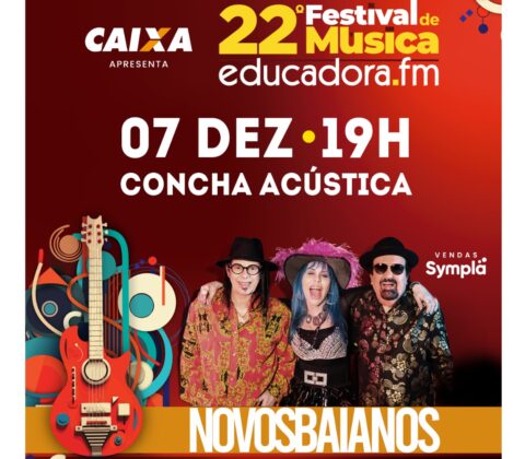 Imagem do post Festival de Música da Educadora FM acontece neste sábado com Novos Baianos