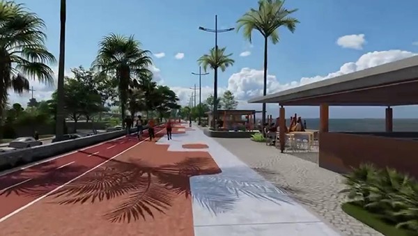 Obra da Nova Orla de Pituaçu conta com concreto que ajuda a limpar a poluição do ar
