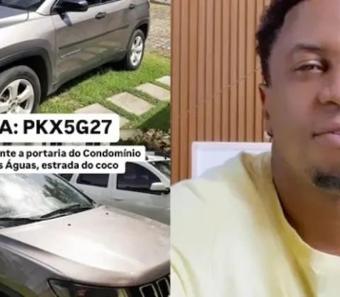 Imagem do post Influenciador baiano tem carro roubado na Estrada do Coco