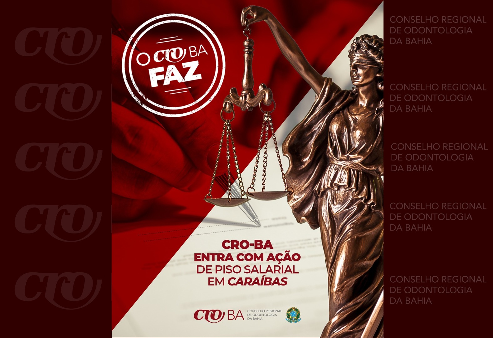 CRO Bahia ingressa com ações contra dois novos municípios baianos em defesa de profissionais da odontologia