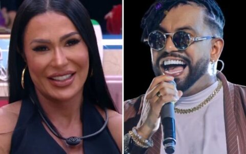 Imagem do post VÍDEO: Baianos do BBB 25 ensinam Gracyanne Barbosa a dançar arrocha ao som de Silvanno Salles