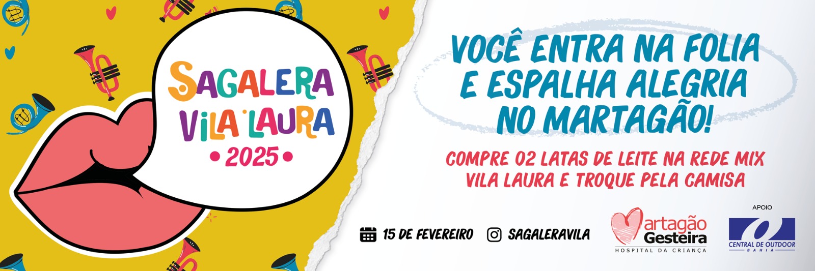 Central de Outdoor da Bahia apoia Carnaval solidário da Vila Laura