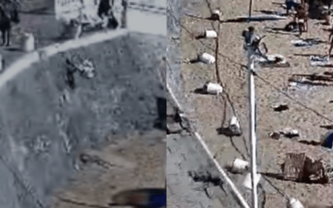 Imagem do post VÍDEO: Homem se pendura, danifica estrutura e por pouco não causa tragédia na orla da Barra