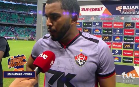 Imagem do post Lucas Arcanjo comemora empate e liderança do Baianão após clássico Ba-Vi