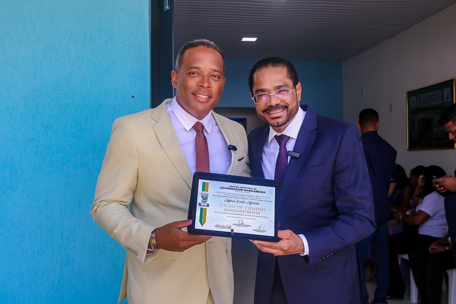 Deputado baiano recebe título de cidadão Mangabeirense