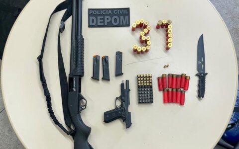 Imagem do post Armas e munições de autor de violência doméstica são apreendidas