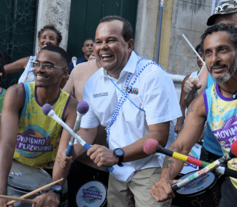 Imagem do post Vice-governador Geraldo Junior visita circuito Batatinha e recebe carinho dos foliões no Pelourinho