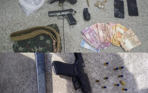 Imagem do post PM liberta família refém, apreende armas, granada, drogas e prende suspeitos em Tancredo Neves