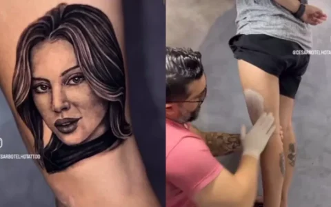 Imagem do post Professora choca web ao tatuar rosto de finalista do BBB 25