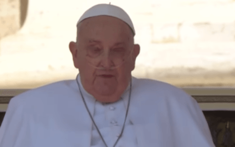 Imagem do post VÍDEO: Papa Francisco aparece em público pela primeira vez após sair de hospital