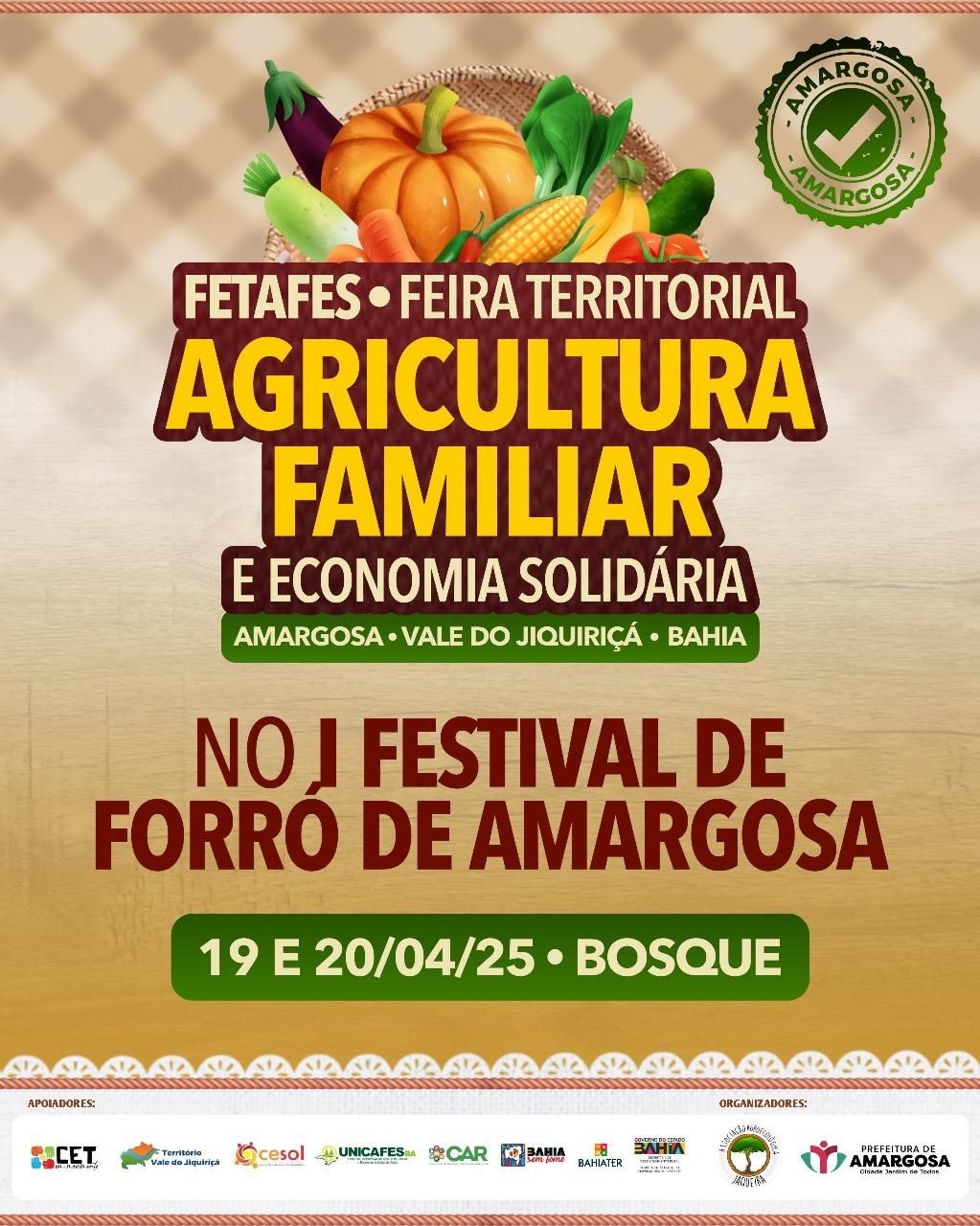 Primeiro Festival de Forró de Amargosa recebe Feira da Agricultura Familiar