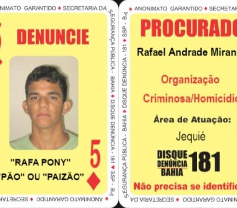 Imagem do post Baralho do Crime: 5 de Ouros é capturado  após ação de inteligência