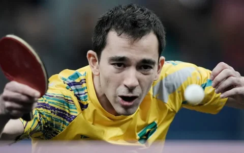 Imagem do post Hugo Calderano cai na estreia do WTT Champions Montpellier