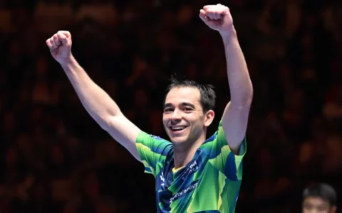 Imagem do post Hugo Calderano dá show na China e avança com vitória dominante