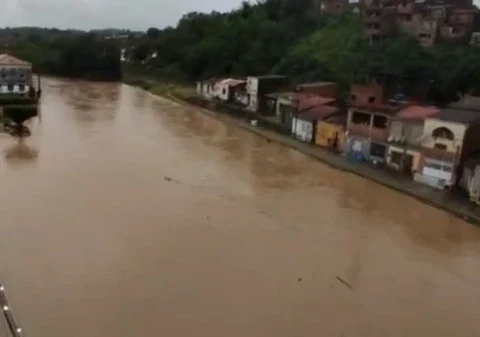 Imagem do post Rio Subaé transborda após chuvas em Santo Amaro