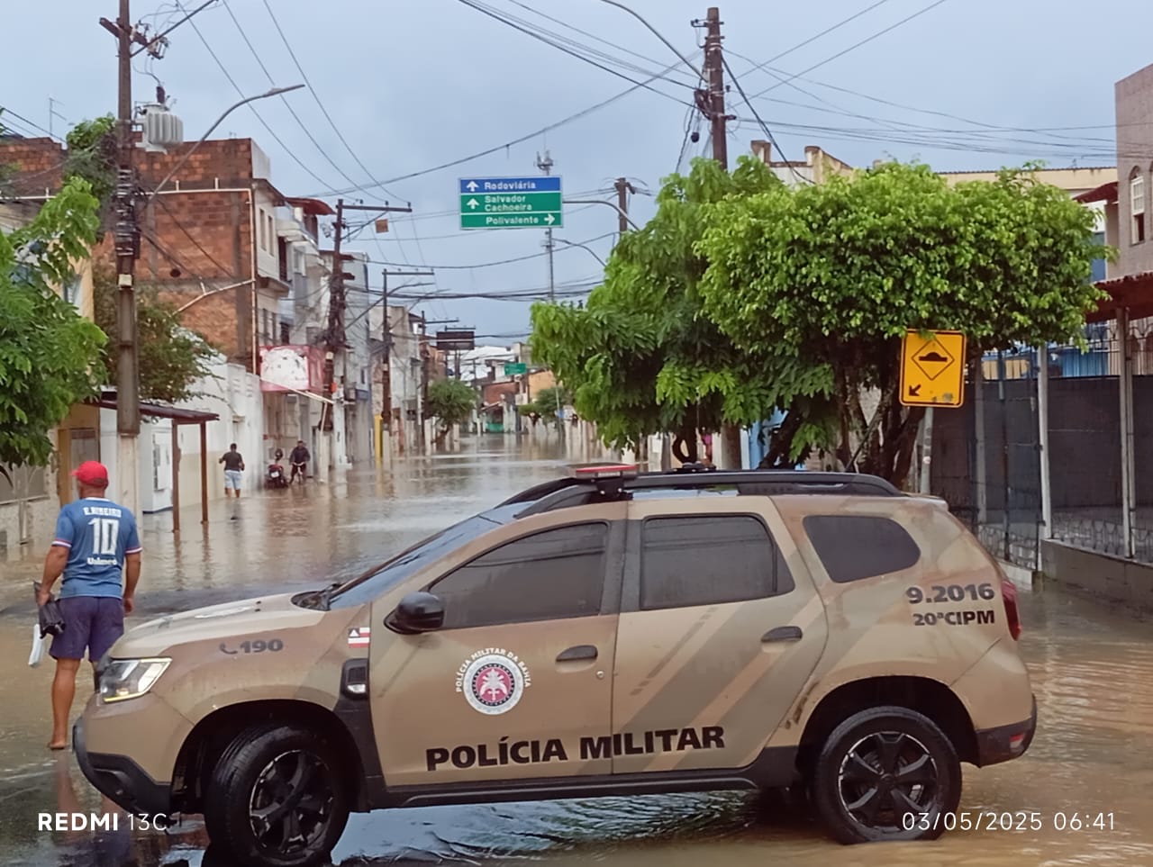 Com a cheia do Rio Subaé, PM intensifica o patrulhamento em Santo Amaro