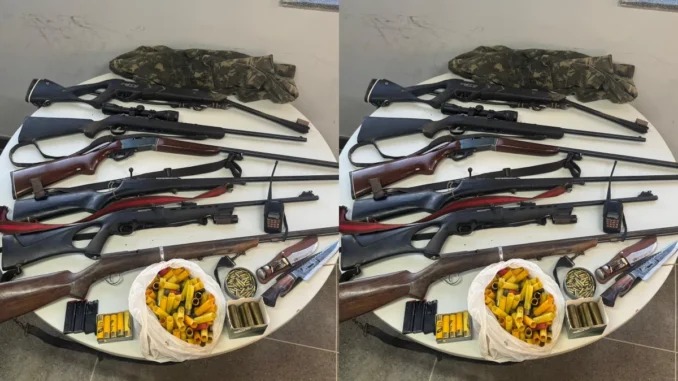 PM apreende armas de fogo em Santa Rita de Cássia