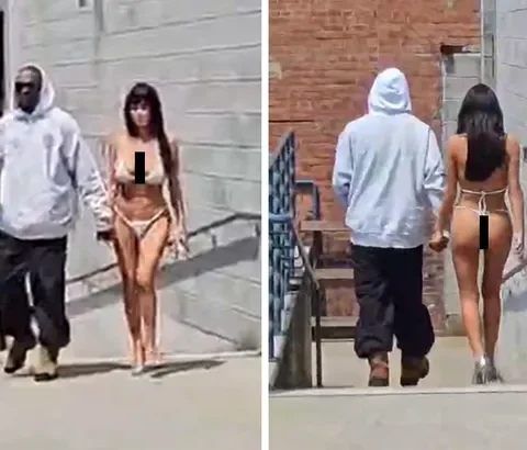 Imagem do post Bianca Censori causa alvoroço ao desfilar com lingerie comestível nas ruas de Nova York