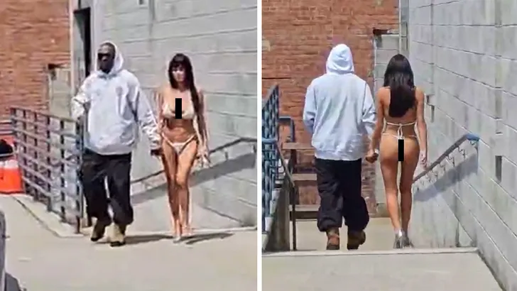 Bianca Censori causa alvoroço ao desfilar com lingerie comestível nas ruas de Nova York