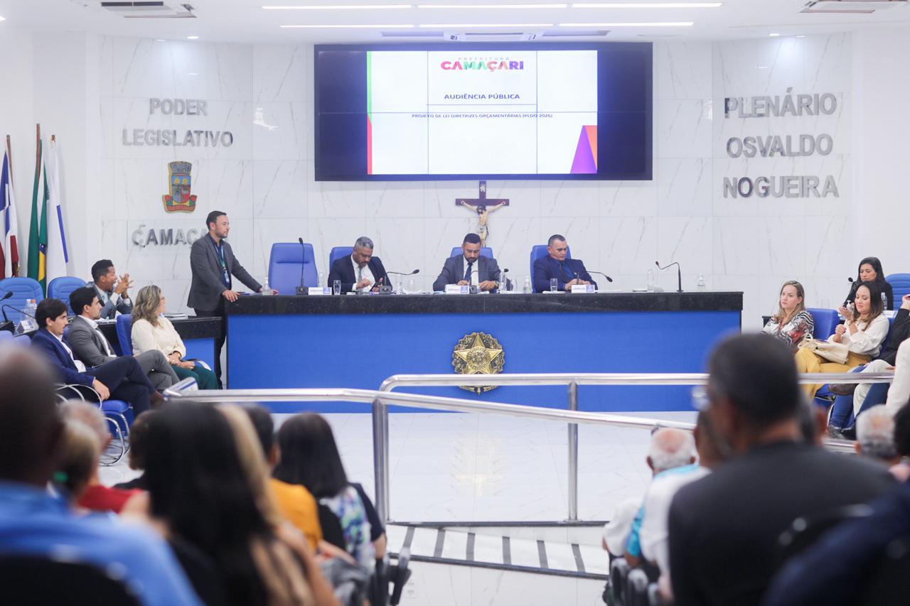 Prefeitura de Camaçari apresenta Projeto da LDO 2026 em audiência pública