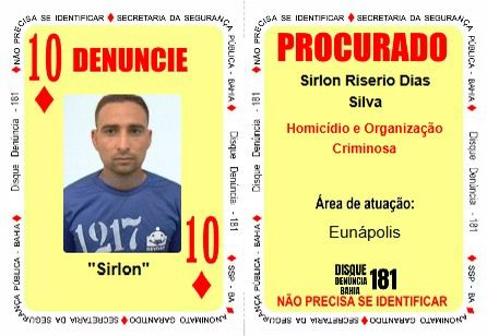 Baralho do Crime atualizado: fugitivos perigosos entram na lista da SSP-BA; Saiba quem são
