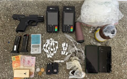 Imagem do post Arma de fogo, munições e drogas são apreendidas pela PM em Santo Amaro