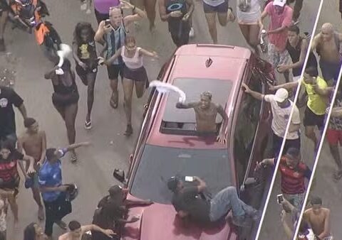 Imagem do post MC Poze é solto após cinco dias preso; espera teve confusão e spray de pimenta