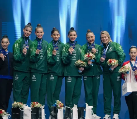 Imagem do post Ginástica rítmica: Brasil leva ouro inédito na Copa do Mundo, em Milão