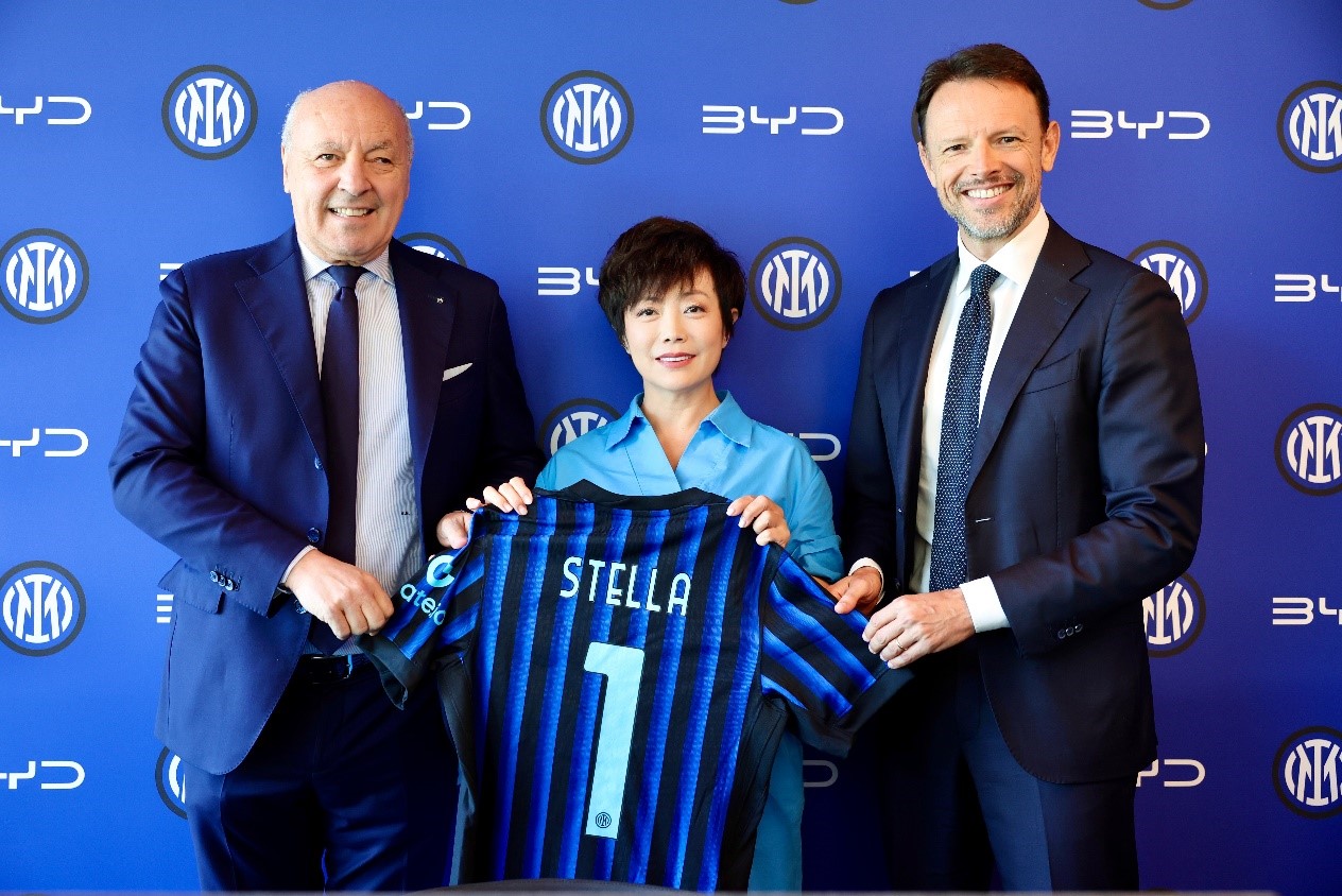 BYD e Inter de Milão fecham parceria global para revolucionar futebol e mobilidade elétrica