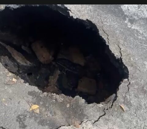 Imagem do post Cratera avança na Graça e ameaça motoristas e pedestres