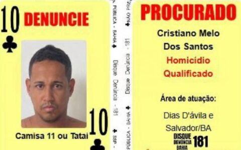 Imagem do post ‘Tatai’ resposável pelo transporte de drogas do PCC na Bahia passa a integrar o baralho do crime