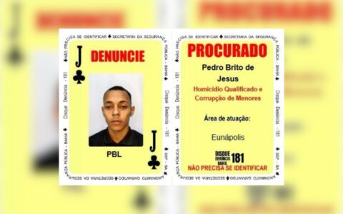 Imagem do post “Valete de Paus”: Homicída do Comando Vermelho passa a integrar o Baralho do Crime