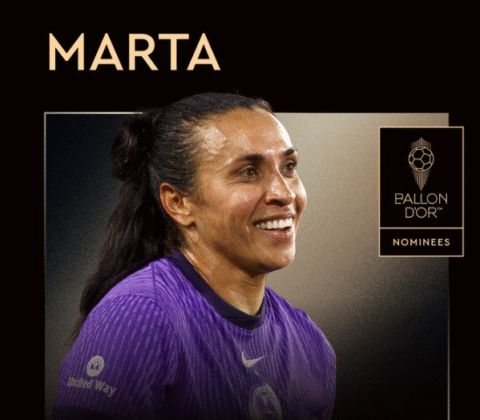 Imagem do post Marta volta a brilhar e é indicada à Bola de Ouro 2025