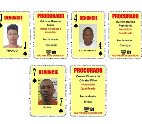 Imagem do post Conheça os novos criminosos do Baralho do Crime da Bahia