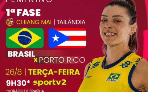 Imagem do post Brasil encara Porto Rico no encerramento da fase de grupos do Mundial de Vôlei Feminino 2025