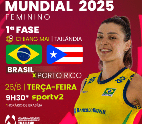 Imagem do post Brasil encara Porto Rico no encerramento da fase de grupos do Mundial de Vôlei Feminino 2025