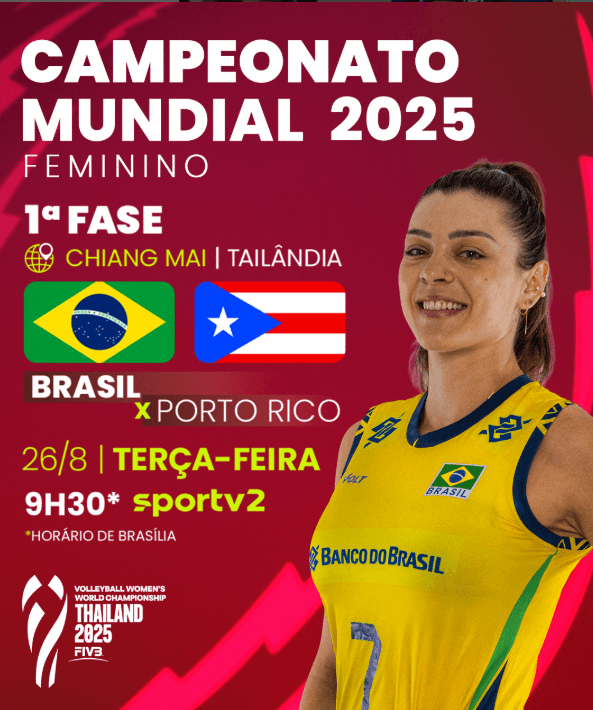 Brasil encara Porto Rico no encerramento da fase de grupos do Mundial de Vôlei Feminino 2025
