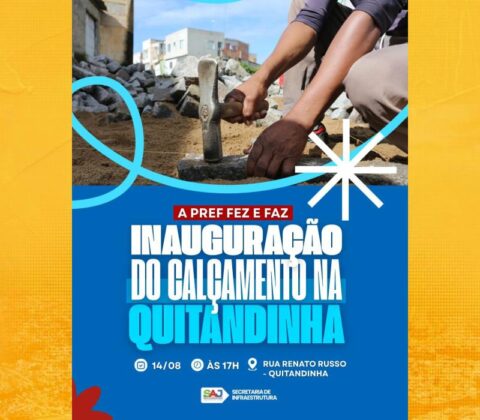 Imagem do post Prefeitura de SAJ entrega calçamento no Quitandinha nesta quinta (14)